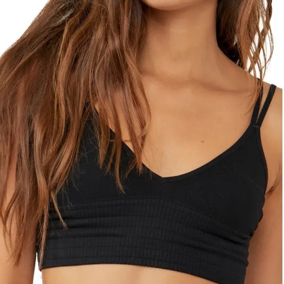 Free People Black Seams Right Bralette New Size Medium - Picture 8 of 8